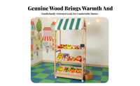 Multifunctional Design Book and Toy Storage Center Large Capacity Market Stall Play Shelf Safety Features kids' Furniture Space-Saving for Toddlers, Parents, Nursery, Daycare, Bedroom, Living Room