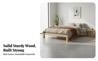 No Box under-mattress support Needed foundation Bed Frame Slatted Support Headboardless Slat Bedstead Minimalist Aesthetic Bedroom Furniture Low silhouette Design for Renters, Students, Homeowners, Apartment, Guest Room