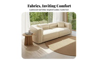 Modern Minimalist Design Curved Boucle Two-Seater space-saving Size Loveseat snug Feel Couch Chic Elegance for Small Apartment Dwellers, Interior Designers, Homeowners, Living Room, Lounge Area, perusing corner, Bedroom