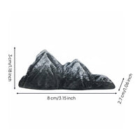 fishes Tank Rockery Creative Landscaping Mini Rockery Ornament Naturalistic Stone Texture Artificial Mountain Ornament for Bonsai, Terrarium, Desktop