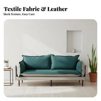 Nordic design 2-Seater Fabric Sofa Light Luxury Aesthetic Loveseat space-saving Size Upholstered Couch Minimalist Design for Apartment Dwellers, Young Adults, Office Workers, Small Spaces, Living Room, Bedroom