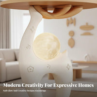 Woodland Creature Accent Lamp Woodland Theme Design Sculptural Deer Nightstand