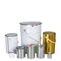 量大价优4L5L18升涂料桶20升圆形化工马口铁桶带提手1L铁罐油漆桶