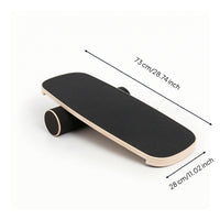 Balance Board with Roller Versatile Balance Board with Rollers Portable for Athletes, Posture Discipline