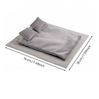 4 Pieces 1:12 Scale Bedding Set Realistic Detail Miniature Quilt and Pillow Set for Hobbyists