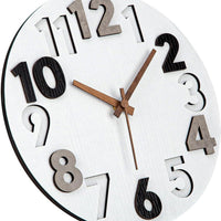 MDF Double-Layer Wall Clock with Silent Quartz Movement