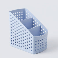 Office Organizer with Pen Holder, Multifunctional Desktop Storage Box for Students and Supplies, Square Desk for Home School