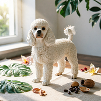 Poodle Figurine Whimsical Poodle Statue Long-Lasting for Living Room, Entryway