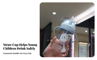 Young Child Sippy Cup Leak-Resistant Child S Straw Water Bottle Portable Young Child Straw Cup for Young Children, Parents, Kindergarten, Daycare