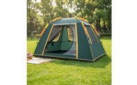 Easy Setup Outdoor Tent with Awning Rainproof Tent with Mesh Openings Waterproof Shelter Portable for Campers, Families, Camping, Picnics, Backyard