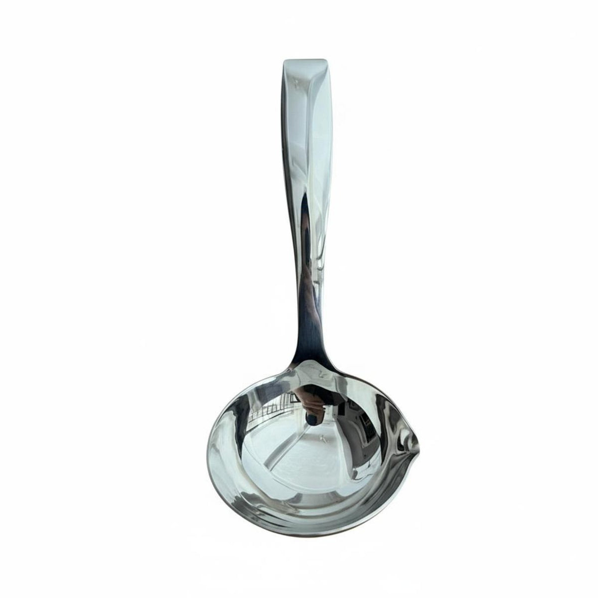 Soup Ladle with Pouring Spout Rustproof Pour Spout Soup Ladle Single-Piece Construction Long Handle Serving Spoon for Buffet