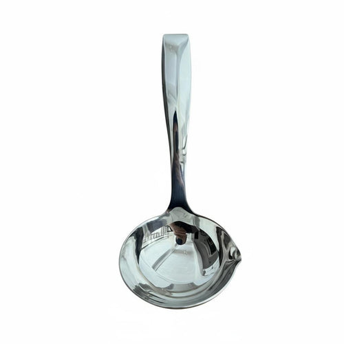 Soup Ladle with Pouring Spout Rustproof Pour Spout Soup Ladle Single-Piece Construction Long Handle Serving Spoon for Buffet