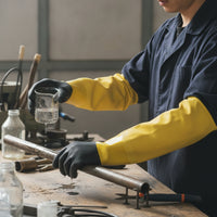 Gloves with Long Cuff Waterproof Resistant Gloves Heavy-Duty for Industrial Cleaning