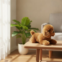 Teddy Dog Soft Stuffed Puppy Safe for Bedtime, Desk