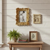 Vintage Petal Photo Frame Luxury Feel Ornate Gold Picture Frame for Mantelpiece