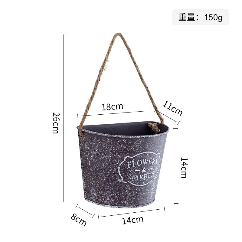 Brown Semicircle Pot