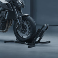 Curved Motorcycle Front Wheel Stand Slim-Line Motorcycle Stand with Mounting Hardware Heavy-Duty Cuneo per Ruota per Motocicletta Universale for Trailer, Workshop