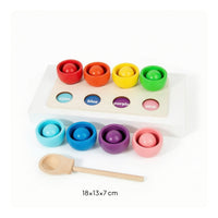 Child-Centered Color Matching Toy with Cups Cognitive Color Sorting Balls Educational Balls in Cups Interactive for Preschoolers