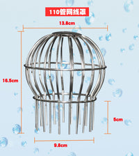 304不锈钢天台防堵过滤网罩雨水斗阳台天沟屋顶下水道75110/160管