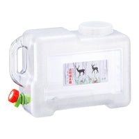 12L Transparent PC Water Storage Bucket with Spigot for Camping and Travel