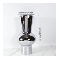 Silver Glass Vase Electroplated Finish Modern flower Vase Focal Point Home Decoration for Entryway