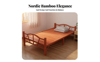 Installationno-Assembly Foldable Slatted Bed No Assembly Required Foldable Slatted Bed Frame Space-Saving Bedroom Furniture Cooling Surface for Tenants, Students, Apartment Dwellers, Rental Room, Dormitory, Small Apartments, Dorm Rooms