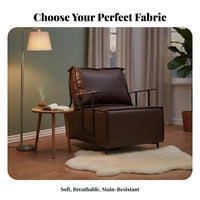 Cushisingled latticeFrame Armchair Italian Inspired Metal Frame Suspended Chair Comfortable Cushioning Additional Roomy