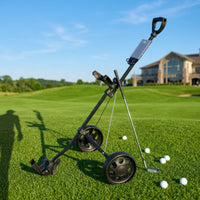Portable Golf Cart with Straps Lightweight Golf Walking Cart Space-Saving Long-Lasting for Practice Rounds