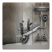 Digital Display Rain Shower, Brass