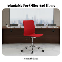 Armless Drafting Chair Ergonomic Back Support for Conference Room, Professionals