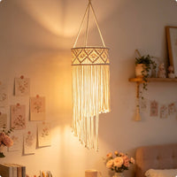 Macrame Hanging Light Shade Handmade Macrame Hanging Lamp Shade Easy to Install