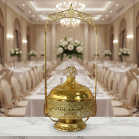Gold Buffet Chafing Dish Large Capacity Chafing Dish Leak-Resistant Design 8L Buffet Warmer for Hotels, Banquet