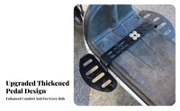 Thickened Steel Plate Electric Bike Footrests Heavy-Duty Widened Foot Pedal Easy Installation Electric Scooter Footrest for Commuters, Passengers, Daily Commuting, Outdoor Travel, Road Riding, City Streets