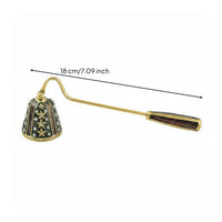 Bell Candle Snuffer Artisanal Decorative Candle Snuffer Ornate Design for Spa