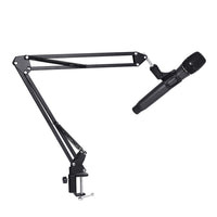 Foldable Metal Microphone Stand with Clip for Desktop Streaming