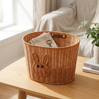 Electric Bicycle Rear Basket Scooter Storage Basket Pet Helmet Carrier Shopping Basket Imitation Rattan