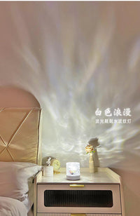 水波纹氛围灯卧室床头睡眠小夜灯情调直播背景房间夫妻房情趣台灯