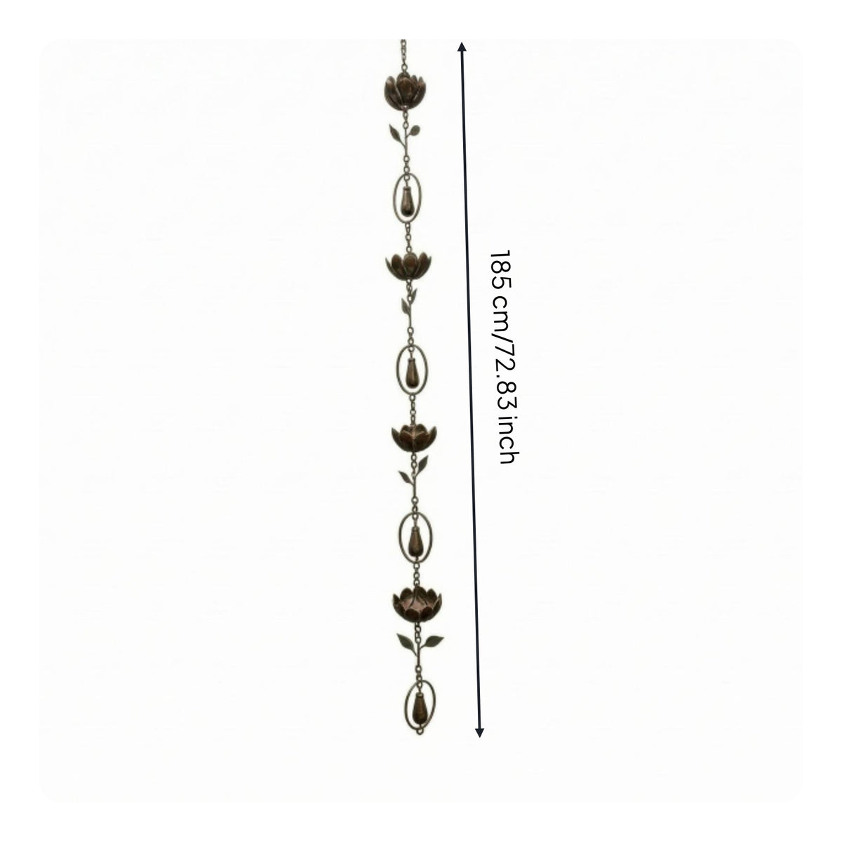 Lotus Rain Chain Hanging Ornament Decorative Rain Chain Adjustable Length