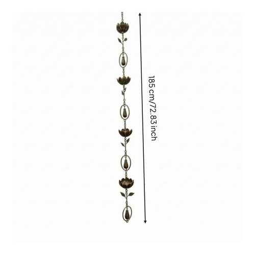 Lotus Rain Chain Hanging Ornament Decorative Rain Chain Easy Install for Villa