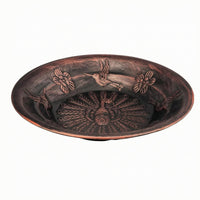 Bird Bath Feeder Bowl Tabletop Display Garden Decor Weather-Resistant