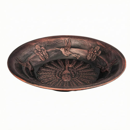 Bird Bath Feeder Bowl Tabletop Display Garden Decor Weather-Resistant