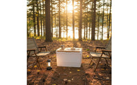 Insulated Container with Cut Board Lid Large Capacity Camping Chiller Table Built-in Cup Holders Insulated Container for Campers, Picnickers
