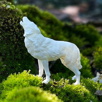 Miniature Wolf Figurine for Terrarium Landscape - 3D Printed Resin Decor