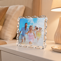 Photo Frame, Wall-Mountable, Desktop, Vertical & Horizontal Use, Acrylic Frame, Clear, 4x6 inch, Clear, 13.1×18.0×2.0cm
