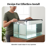 Cut-to-Fit Aquatic Pet Aquarium Anti-Jump Net Good Light Transmittance Aquarium Screen Cover High Clarity Aquatic Pet Aquarium Lid Quick Installation for Aquarists, Cat Owners, Aquariums, Terrariums, Home