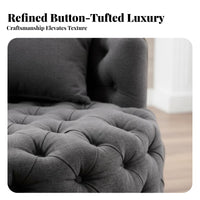 Tufted rotating Armchair Round Barrel Shape Household Furniture Minimalist Aesthetic Plush pad for Interior Decorators, Adults