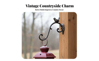 Cast Metal Avian Hook Multi Functional Cast Iron Wall Simple Installation to Install Decorative Plant Hanger for Outdoor