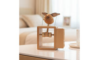 Hovering Piglet Music Box Wood Wooden Music Box Whimsical Wooden Sculpture for Collectors, Desks, Shelves, Bedrooms