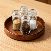 Rotating Seasoning Rack Multi-Purpose Wooden Rotating Tray Heavy Duty