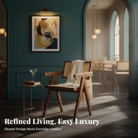 V-Leg Cane Armchair Sturdy Wood Frame Dining Chair Retro and Design Ergonomic for Homeowners, Adults, Restaurant, Kitchen